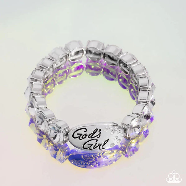 Paparazzi God’s Grace Bracelet White (Empire Diamond) Paparazzi