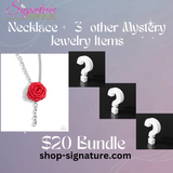 Paparazzi "Rose & Cons" Red Necklace & Earring Set Plus 3 Other Mystery Bundle Pieces